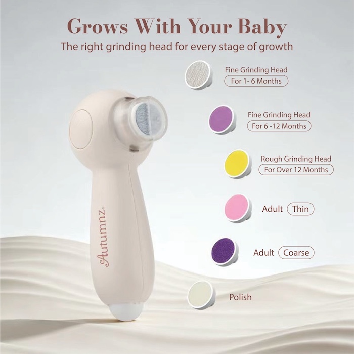 Autumnz 2 in 1 Rechargeable Baby Nail Trimmer (with LED LIght) 宝宝电动指甲剪刀